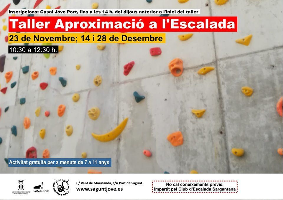 TALLER APROXIMACION ESCALADA
